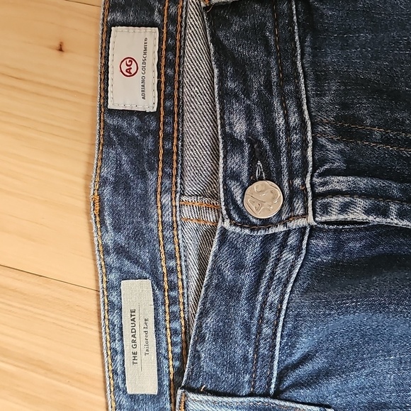 AG Adriano Goldschmied The Graduate Jeans Faded Distress Soft Sz36 Measure 38x29 - Picture 9 of 13